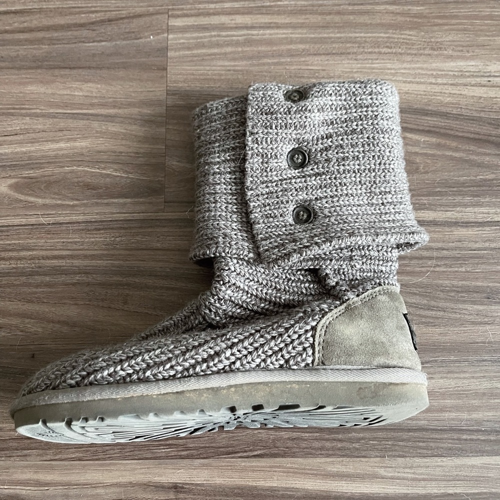 UGG Gray Knit Boots